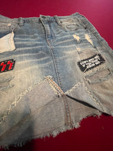 Load image into Gallery viewer, Recycled Jean Skirt, size 10/30, #17r
