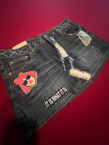 Jean Mini Skirt, size M, #17t
