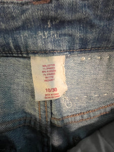Recycled Jean Skirt, size 10/30, #17r