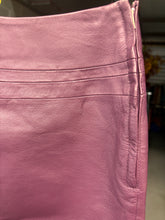 Load image into Gallery viewer, VINTAGE PURPLE LEATHER SKIRT, size 4  #1524
