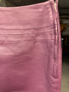 VINTAGE PURPLE LEATHER SKIRT, size 4  #1524
