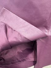 Load image into Gallery viewer, VINTAGE PURPLE LEATHER SKIRT, size 4  #1524
