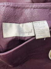 Load image into Gallery viewer, VINTAGE PURPLE LEATHER SKIRT, size 4  #1524
