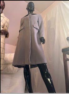 UNISEX VINTAGE WOOL TRENCH,size M. #1744
