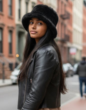 Load image into Gallery viewer, Fur Bucket Hat, size M  #1446
