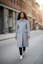 Load image into Gallery viewer, UNISEX VINTAGE WOOL TRENCH,size M. #1744
