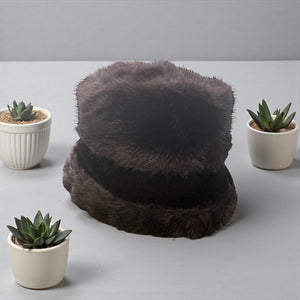 Fur Bucket Hat, size M  #1446