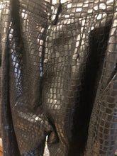 Load image into Gallery viewer, Black Crocodile Print Pants, Size 14 #188
