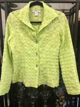 Load image into Gallery viewer, Lime Green Button Up Top, size M  #632
