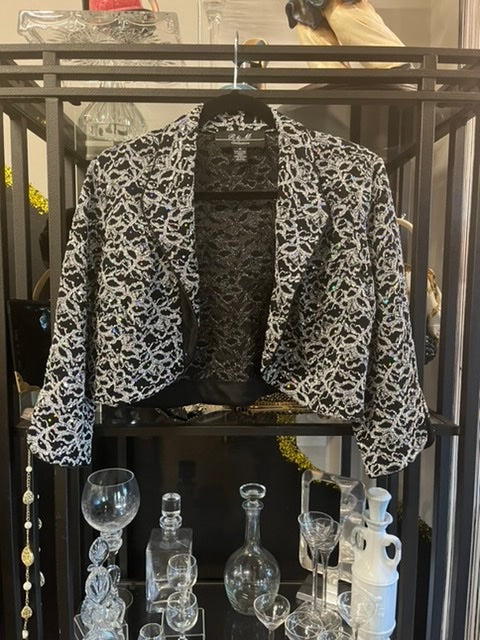 R & M Collection evening Sequins Blazer, size 10  #3058