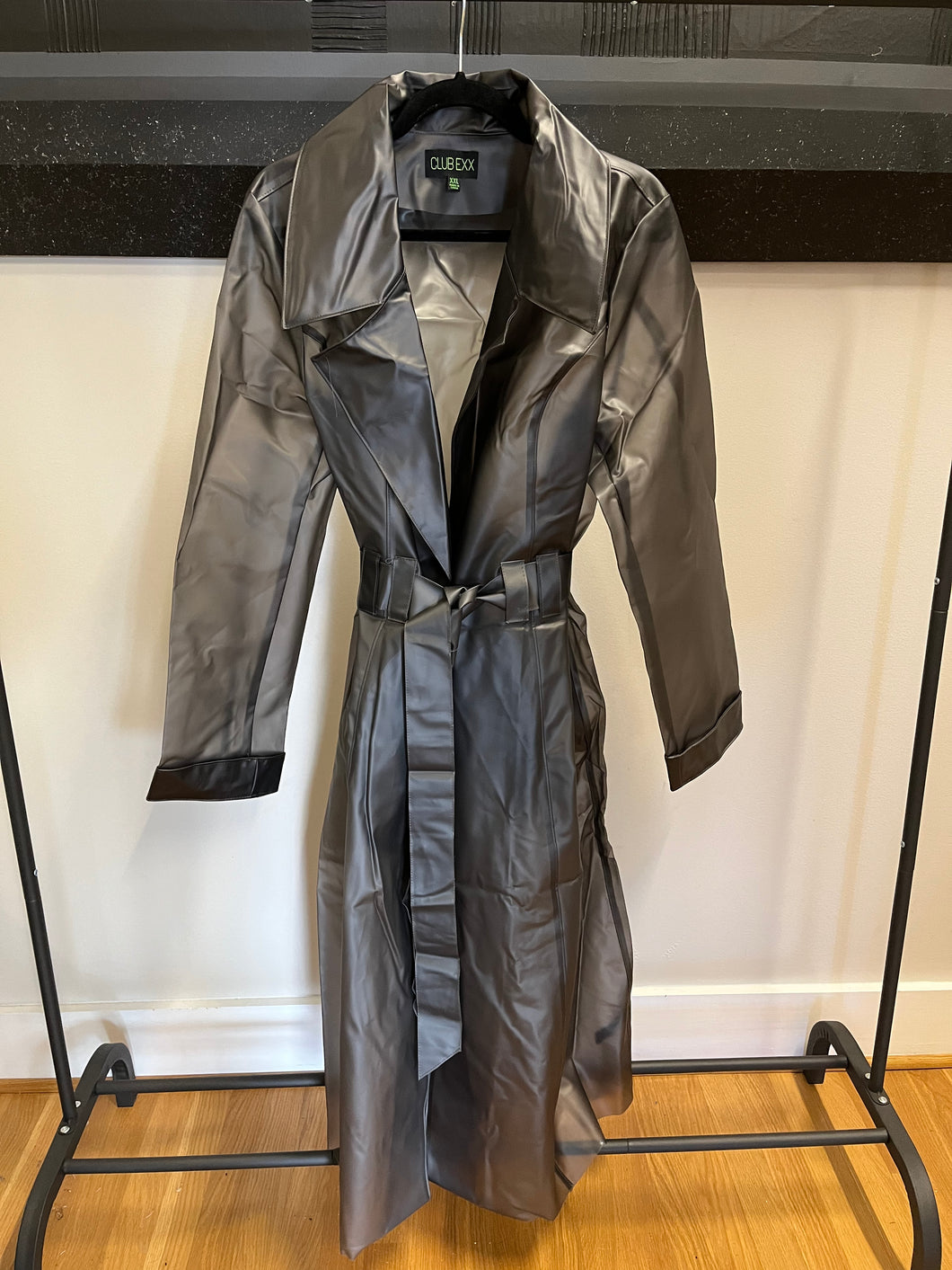 Leather cheap slicker coat