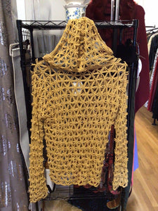 GOLD NET PULLOVER, size S/M. #9807