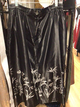 Load image into Gallery viewer, EVENING BLACK SATIN SKIRT, size L. #872
