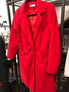 Red Wool Coat, size 1X. #1725