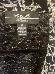 R & M Collection evening Sequins Blazer, size 10  #3058
