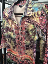 Load image into Gallery viewer, Cubism Colorful Lace Top, size L  #819
