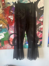 Load image into Gallery viewer, Sheer Black Pants, size M, #1184
