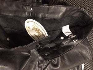BLACK FAUX LEATHER PANTS, Size 28 #191