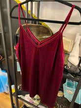 Load image into Gallery viewer, Cranberry Velvet Tank Top, size XXL  #817
