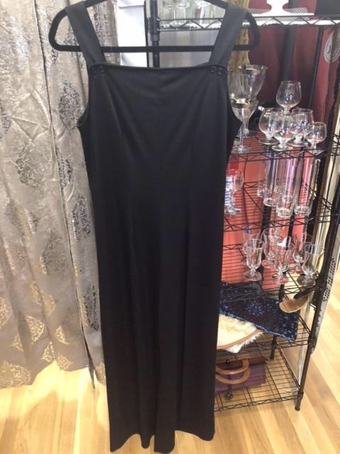 VINTAGE BLACK JUMPSUIT, size M  #3256