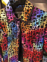 Load image into Gallery viewer, 100% SILK RAINBOW COAT, Size S #102
