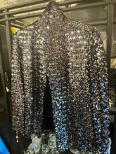 Load image into Gallery viewer, Metallic Sequins Blazer, size M  #3046
