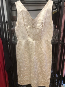 Metallic Gold Cocktail Dress, size 10  #421