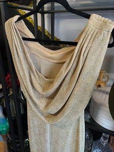 Gold Evening Gown, size 6  #415