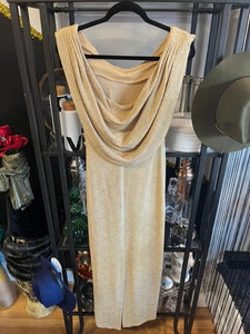 Gold Evening Gown, size 6  #415
