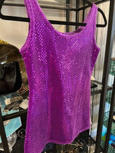 Load image into Gallery viewer, Purple Sequins Tank Top, size S. #1008
