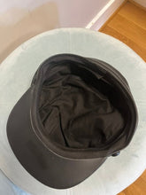 Load image into Gallery viewer, Black Leather Cap, size OSFM #199
