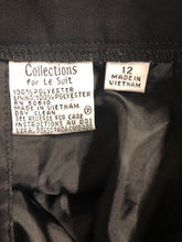 Load image into Gallery viewer, Black Lined Trousers, size 12 #341
