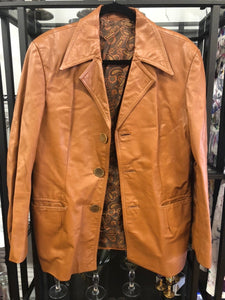 Vintage Leather Blazer/Coat, size M  #1523