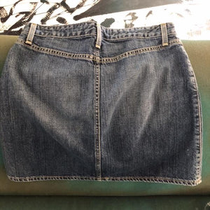 Paper demin&cloth jean skirt, size 28. #915