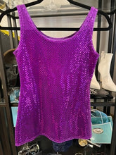 Load image into Gallery viewer, Purple Sequins Tank Top, size S. #1008
