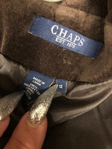 CHAMPS VELVET BLAZER, size 12  #3002