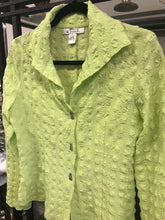 Load image into Gallery viewer, Lime Green Button Up Top, size M  #632

